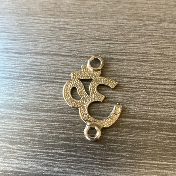 Pewter and Crystal Om Charm - Picture 3 of 3